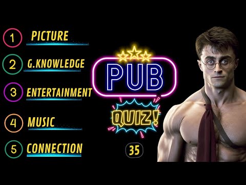 Virtual Pub Quiz Showdown: Test Your Knowledge! Pub Quiz 5 Rounds. No 35