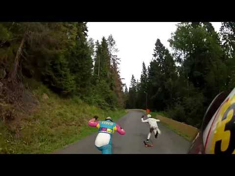 Taberg downhill challenge 2013. Trying to overtake on the inside