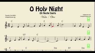 O Holy Night Sheet Music for Violin and Oboe Noche Santa Christmas Carol