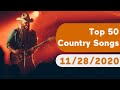 US Top 50 Country Songs November 28 2020