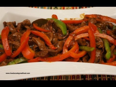 Asian Goats liver & Kidney in Oyster Sauce how to cook great food recipe