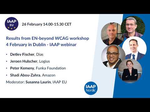 EN beyond WCAG  results from 4 February workshop - 26 February 2026