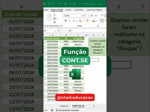 Função CONT.SE no Excel | #excel