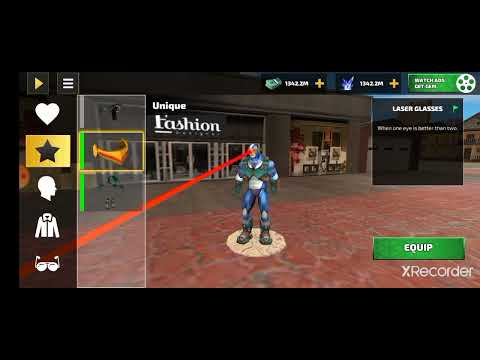 Rope hero buying laser glasses 🕶️ to fight