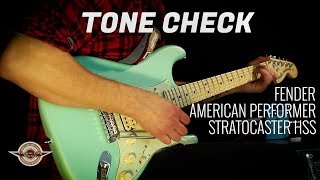 Video thumbnail for TONE CHECK: Fender American Performer Stratocaster HSS Demo NO TALKING by Cream City Music