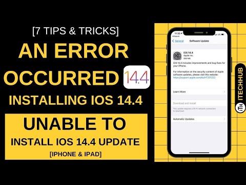 Unable To install iOS 14.4 Update - An Error Occurred Installing 14.4