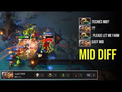 When Techies Turns Mid Lane into a Nightmare Against Huskar! Dota 2 Highlights 7.39e