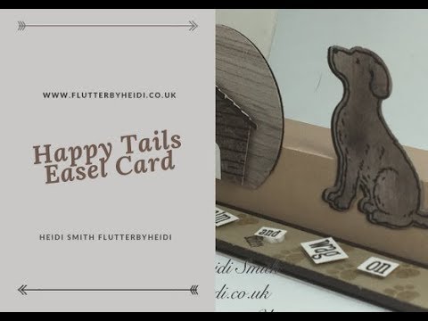 How to make a Pop Up Easel Card using Stampin Up Happy Tails Fun Fold #68 CRAFT HOW TO