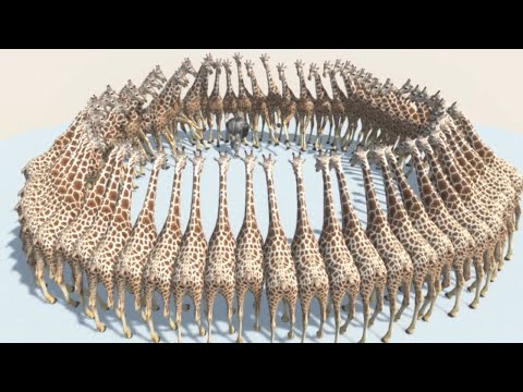 Every Unit surrounded by GIRAFFE - Animal Revolt Battle Simulator