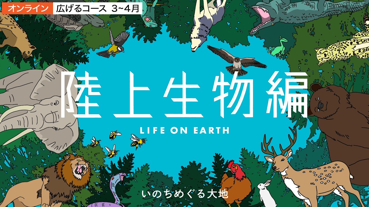 オンライン《広げるコース》3・4月テーマ「陸上生物編」予告動画