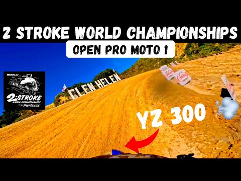Helmet Cam - How to BEAT Carson Brown! Derek Drake 2 Stroke World Championships Open Pro Moto 1