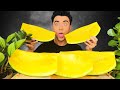 ASMR MUKBANG YELLOW WATERMELON DESSERT CRUNCHY EATING SOUNDS