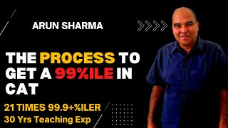 The process to get 99.9+%ile in CAT by Arun Sharma, 21 times CAT 99.9+%iler #catpreparation #cat2023