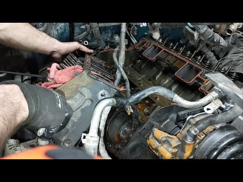 Chevy 5.7 Head Gasket Replacement Part 3 - Rocker Arms, Push Rods, and Head Removal