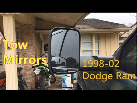 How to Install Tow Mirrors Upgrade 1998-02 Dodge Ram 2500 ∎Yitamotor