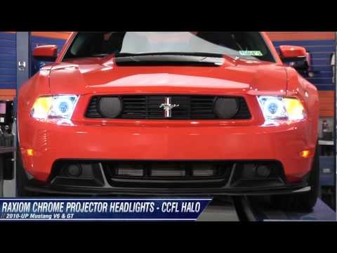 Mustang Raxiom Chrome Projector Headlights - CCFL Halo (10-12 GT, V6) Review
