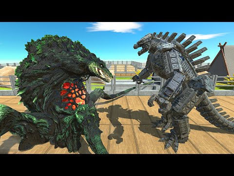 BIOLLLANTE BARRACKS DEATH RUN VS MECHA GODZILLA - Animal Revolt Battle Simulator
