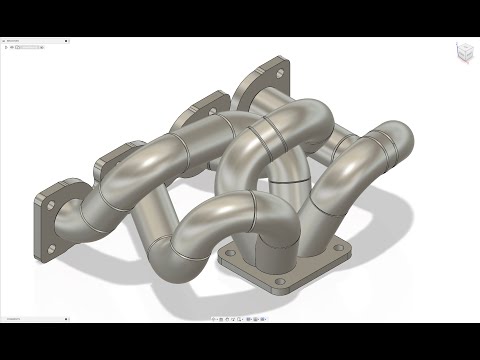 Fusion 360 - Twinscroll Equal Length Turbo Manifold Modeling