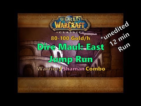 DUO DM East Jump Run 12 Min *unedited | Warrior/Shaman | World of Warcraft Classic