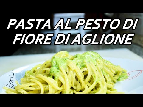 PASTA AL PESTO DI FIORI DI AGLIONE un pesto cosí non si era mai visto ed é buonissimo, provalo !