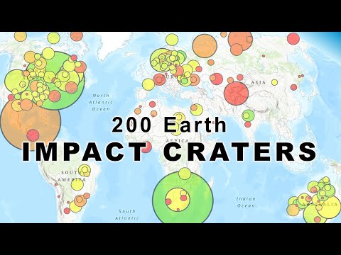 200 Earth Impact Craters Mapped by Size and Age