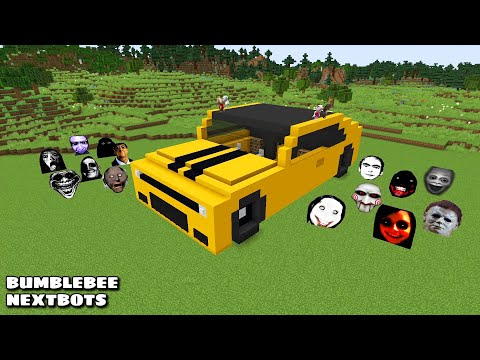 SURVIVAL BUMBLEBEE CAR WITH 100 NEXTBOTS in Minecraft - Gameplay - Coffin Meme
