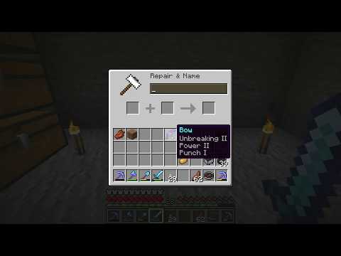 How to repair your Bow - Minecraft - YouTube