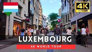 Luxembourg walking tour - 2 hours downtown walk 4k 60fps