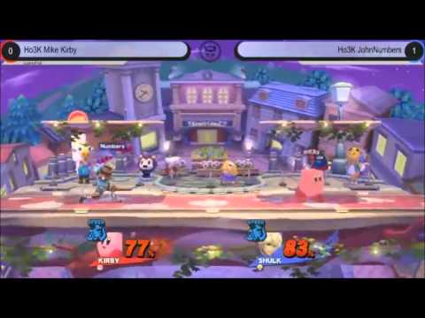 Smash Attack 1/4/15 - JohnNumbers(Shulk) v. MikeKirby (Kirby) SSB4 Losers Finals- Smash Bros 4 Wii U