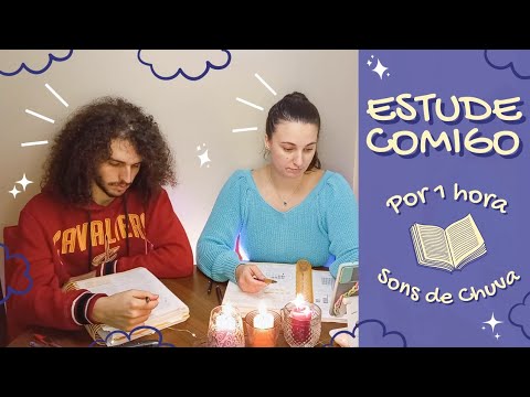 ESTUDE COMIGO por 1 hora | Study With Me | Hiperfoco | Pomodoro 50/10 | Sons de Chuva #5