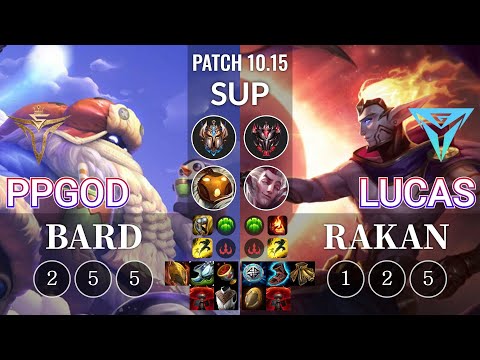 VS ppgod Bard vs IGY Lucas Rakan Sup - KR Patch 10.15