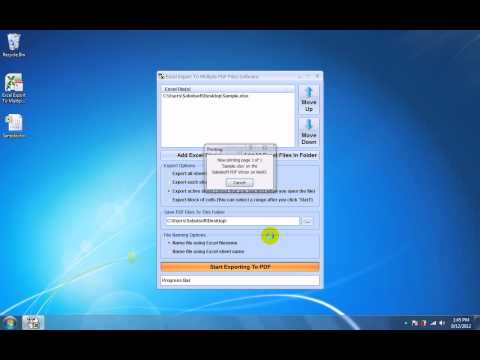 Excel Export To Multiple PDF Files Software