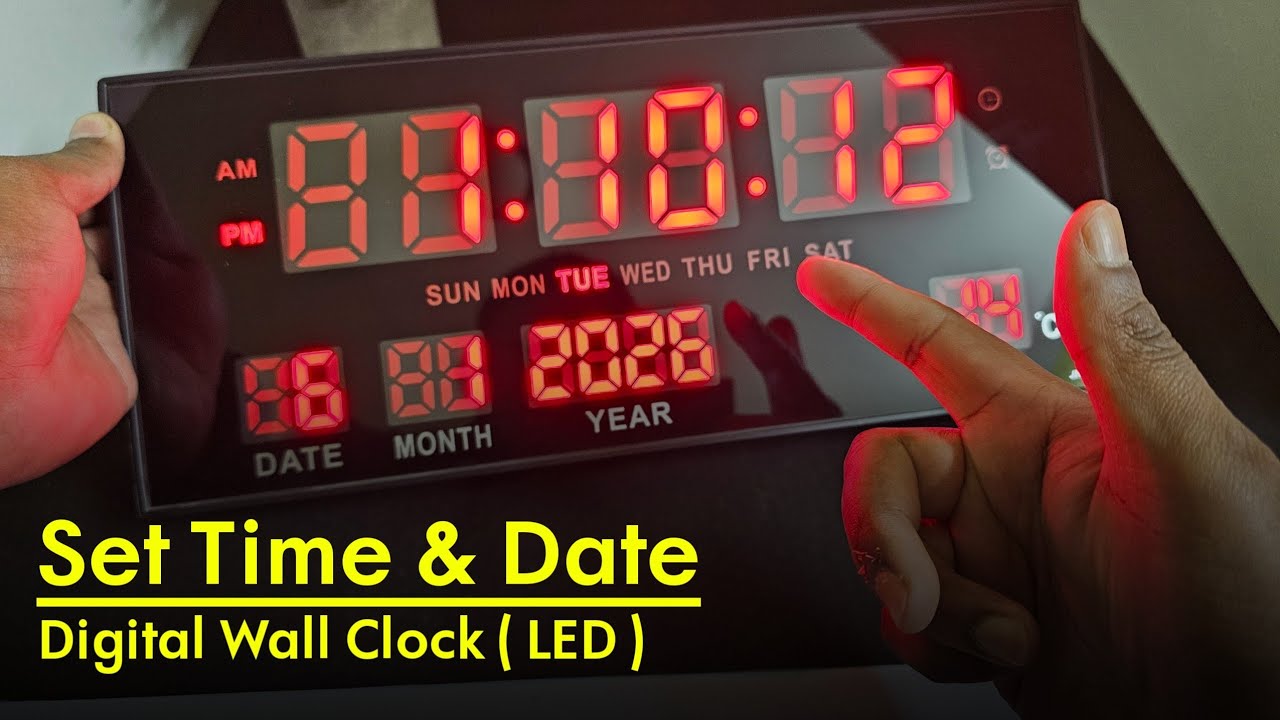 How To Set Time & Date on Digital LED Wall Clock| Digital Wall Clock Time Setting 