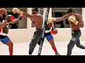DEONTAY WILDER BACK IN TRAINING - LANDING RIGHT HAND MISSILES ON THE PADS