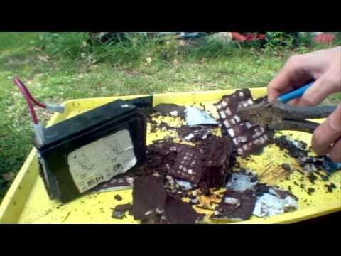 6v SLA Battery Autopsy and Melting the Lead