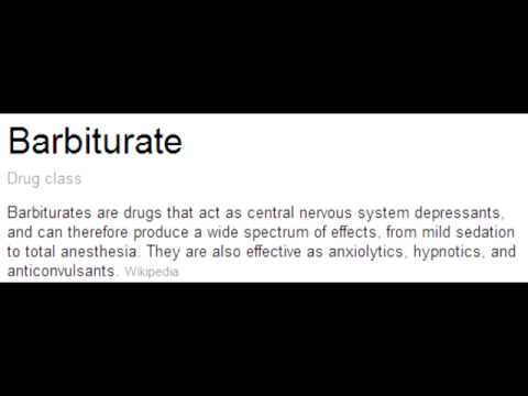 Barbiturates & Benzodiazepines - Intoxication & Withdrawal