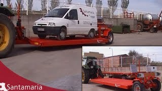 preview picture of video 'Plataforma porta máquinas | Loader flat bed trailer | Plateaux porta machines - Santamaría'