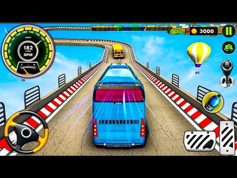 Mega Ramp Bus Stunts Simulator: Coach Bus Extreme Stunt Racing - Android Gameplay | Part 3