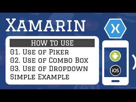 Xamarin Picker Example ComboBox or Dropdown | Part 3