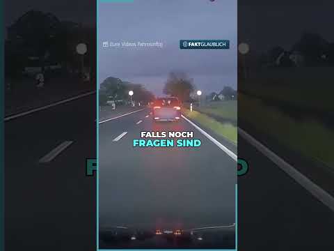 Ein Fahrer sieht was nicht stimmt und greift sofort ein