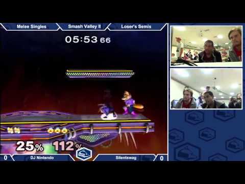 Smash Valley II Melee Singles Losers Semis - DJ Nintendo vs Silentswag