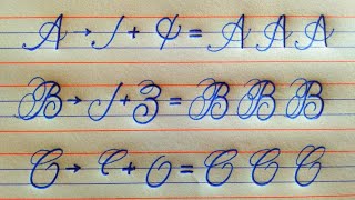 how to write english capital letters in four lines | cursive writing a to z