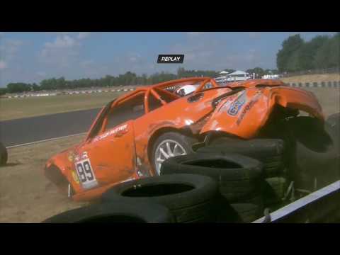 BRSCC Mazda MX-5 SuperCup 2018. Race 2 Castle Combe Circuit. Big Crash Aftermath