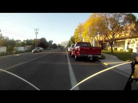 Truck threatens to kill cyclist