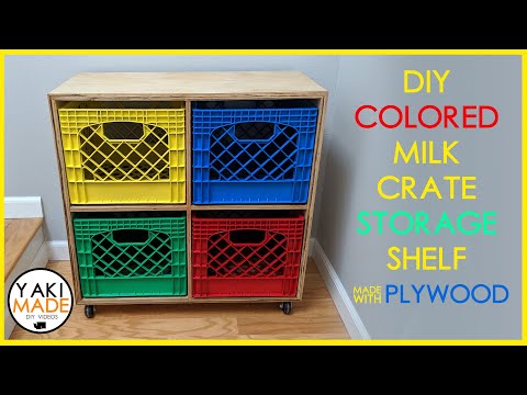 DIY Milk Crate Storage Shelf