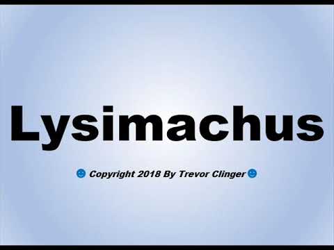 How To Pronounce Lysimachus
