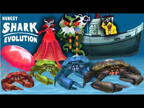 Hungry Shark Evolution - ALL BOSSES | All boss battles