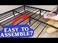 how to assemble the sweetcrispy metal platform bed frame unboxing u0026 review