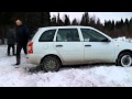 Lada Kalina vs Subaru (снег) 