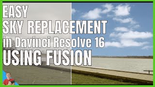 Davinci Resolve 16 easy sky replacement using fusion